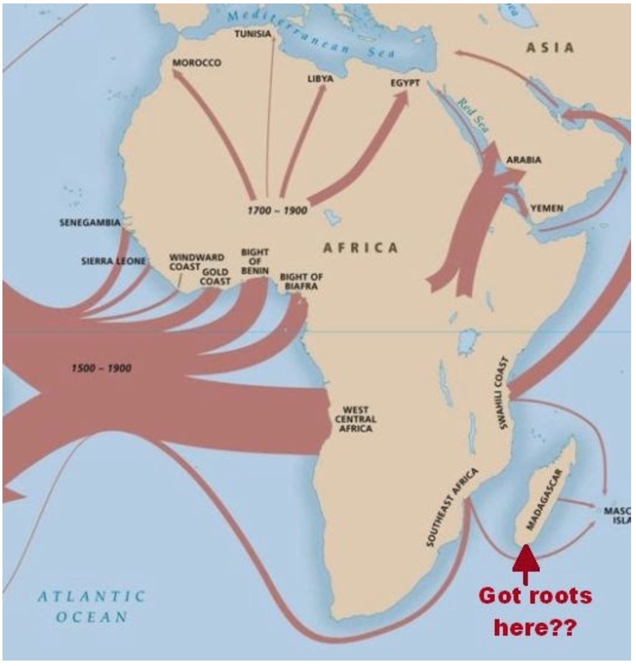 Map of Madagascar Slave Trade 