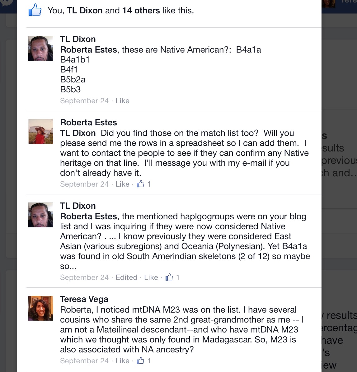 Response to Roberta's post on Sept. 24, 2014
