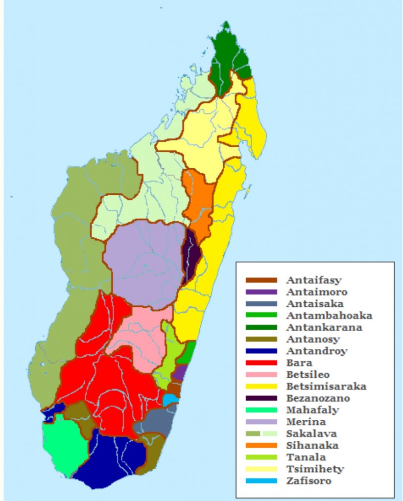 Map of Ethnic Groups in Madagascar